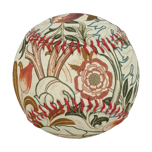 William Morris Acanthus Embroidery Muster Baseball (Rückseite)