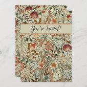 William Morris Acanthus Embroidery Muster Einladung (Vorne/Hinten)