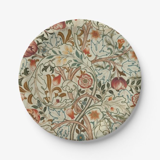 William Morris Acanthus Embroidery Muster Pappteller (Vorderseite)