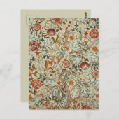 William Morris Acanthus Embroidery Muster Postkarte (Vorne/Hinten)