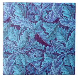 William Morris Acanthus Leaf in Blau Fliese