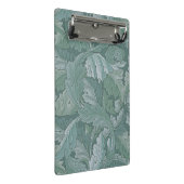 William Morris Acanthus Leaf Teal Blue Pattern Mini Klemmbrett (Schrägansicht)