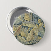 William Morris Acanthus Leaves Floral Art Nouvelle Button (Vorne & Hinten)
