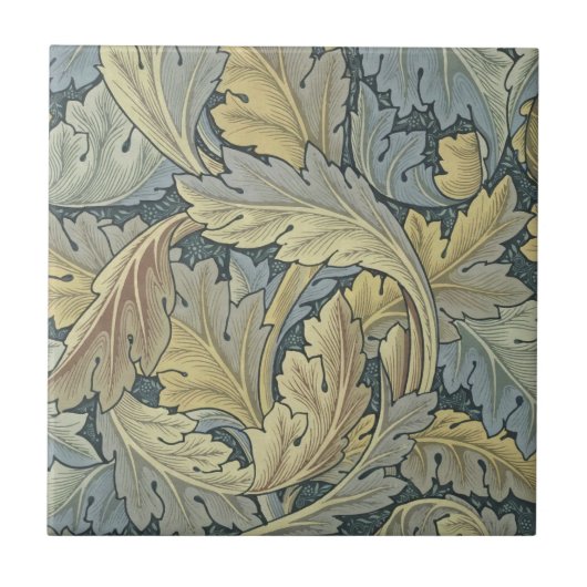 William Morris Acanthus Leaves Floral Art Nouvelle Fliese (Vorderseite)
