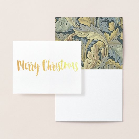 William Morris Acanthus Leaves Floral Art Nouvelle Folienkarte (Anzeige)