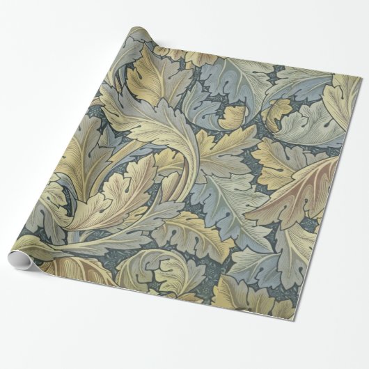 William Morris Acanthus Leaves Floral Art Nouvelle Geschenkpapier (Ungerollt)