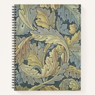 William Morris Acanthus Leaves Floral Art Nouvelle Notizblock
