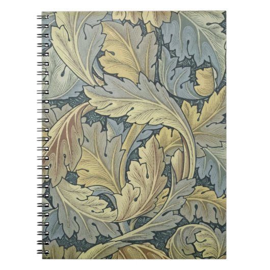 William Morris Acanthus Leaves Floral Art Nouvelle Notizblock (Vorderseite)