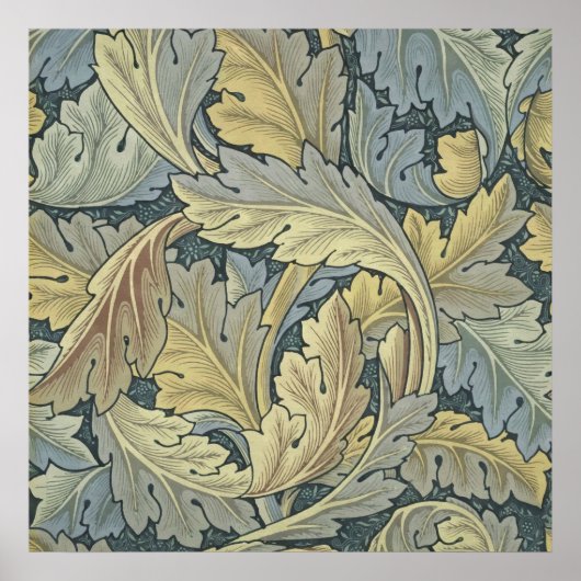William Morris Acanthus Leaves Floral Art Nouvelle Poster (Vorne)