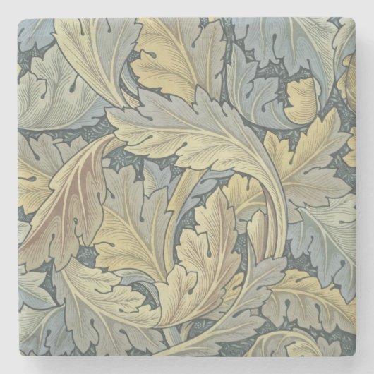 William Morris Acanthus Leaves Floral Art Nouvelle Steinuntersetzer (Vorderseite)