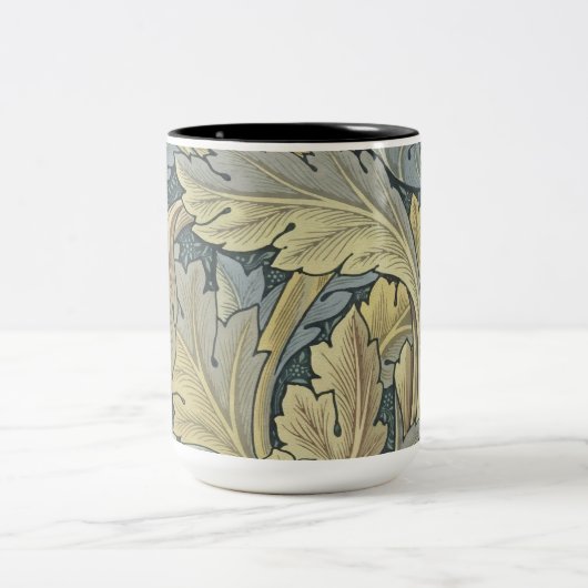 William Morris Acanthus Leaves Floral Art Nouvelle Zweifarbige Tasse (Mittel)