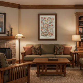 William Morris Acanthus Mission Style Poster