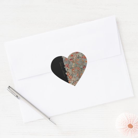 WILLIAM *MORRIS ACANTHUS PORTIERE SIGNATUR Herz-Aufkleber (Umschlag)