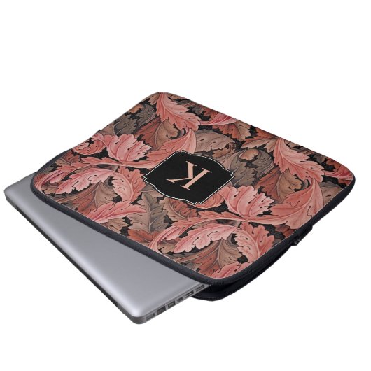 William Morris Acanthus Rose Laptopschutzhülle (Vorne Knopf)