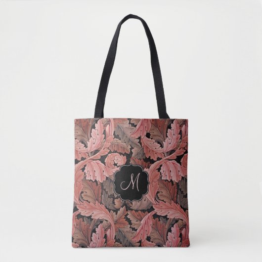 William Morris Acanthus-Rose mit Monogram Tasche (Vorderseite)