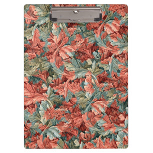 William Morris Acanthus Rostrot Grünes Salbei Klemmbrett