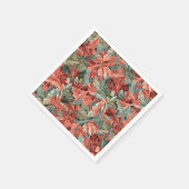 William Morris Acanthus Rostrot Grünes Salbei Serviette (Ecke)