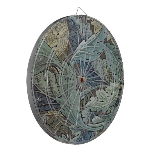 William Morris Acanthus Sage Blume Floral Botanic Dartscheibe (Vorderseite Links)