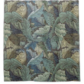 William Morris Acanthus Sage Blume Floral Botanic Duschvorhang (Vorderseite)