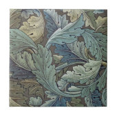 William Morris Acanthus Sage Blume Floral Botanic Fliese (Vorderseite)