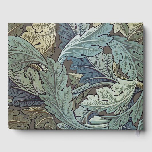 William Morris Acanthus Sage Blume Floral Botanic Gästebuch (Rückseite)