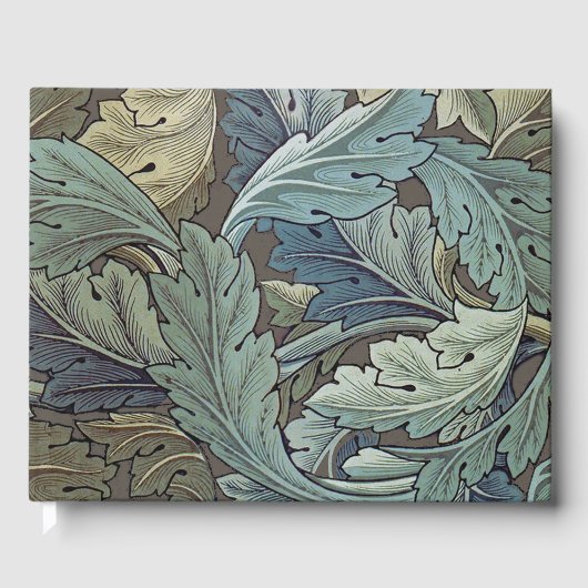 William Morris Acanthus Sage Blume Floral Botanic Gästebuch (Vorderseite)