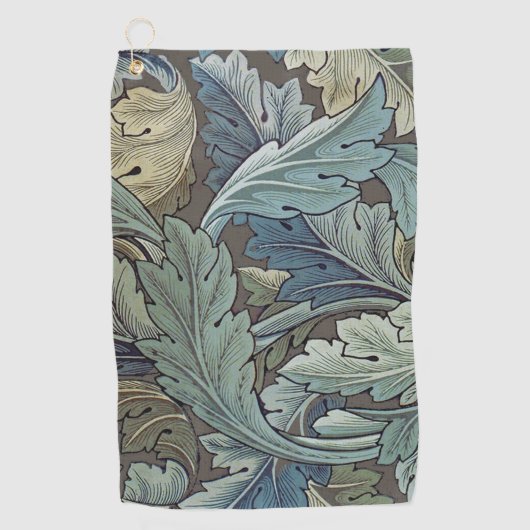 William Morris Acanthus Sage Blume Floral Botanic Golfhandtuch (Vorderseite)