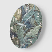 William Morris Acanthus Sage Blume Floral Botanic Große Wanduhr (Winkel)