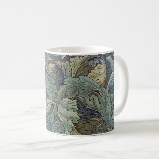 William Morris Acanthus Sage Blume Floral Botanic Kaffeetasse (VorderseiteRechts)
