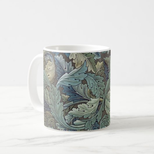 William Morris Acanthus Sage Blume Floral Botanic Kaffeetasse (Vorderseite Links)