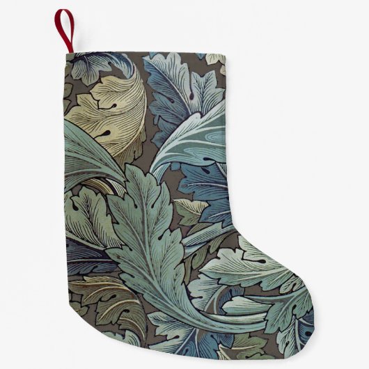 William Morris Acanthus Sage Blume Floral Botanic Kleiner Weihnachtsstrumpf (Vorderseite)