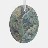 William Morris Acanthus Sage Blume Floral Botanic Ornament Aus Glas (Vorderseite Rechts)