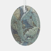William Morris Acanthus Sage Blume Floral Botanic Ornament Aus Glas (Vorderseite links)