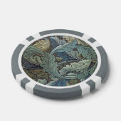 William Morris Acanthus Sage Blume Floral Botanic Pokerchips (Einzeln)