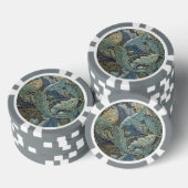 William Morris Acanthus Sage Blume Floral Botanic Pokerchips (Stapel)