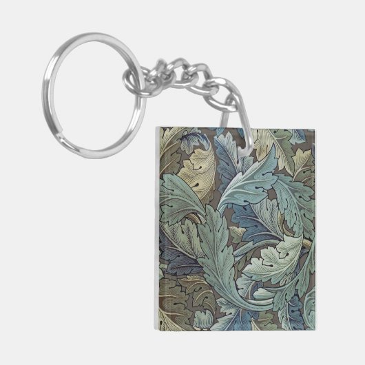 William Morris Acanthus Sage Blume Floral Botanic Schlüsselanhänger (Vorderseite links)