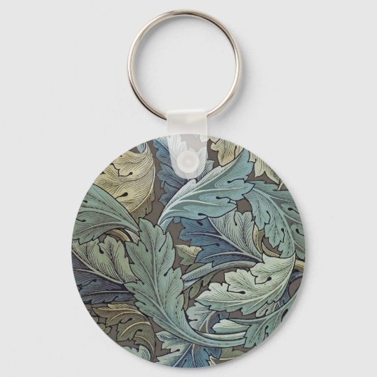 William Morris Acanthus Sage Blume Floral Botanic Schlüsselanhänger (Vorderseite)