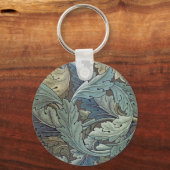 William Morris Acanthus Sage Blume Floral Botanic Schlüsselanhänger (Rückseite)