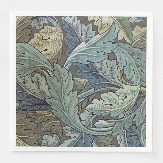 William Morris Acanthus Sage Blume Floral Botanic Serviette (Vorderseite)