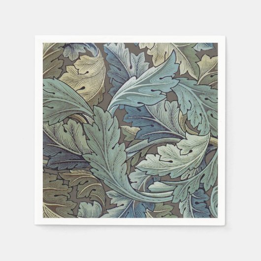 William Morris Acanthus Sage Blume Floral Botanic Serviette (Vorderseite)