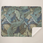 William Morris Acanthus Sage Blume Floral Botanic Sherpadecke (Vorderseite (Horizontal))