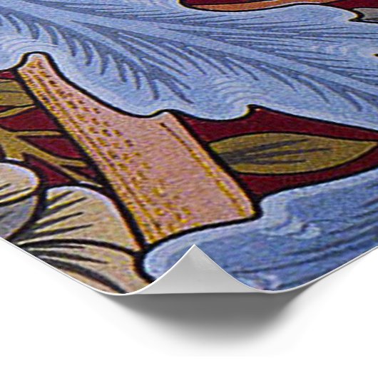 William Morris Acanthus St James Wallpaper Poster (Ecke)