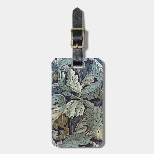 William Morris Acanthus Tapete Blätter Gepäckanhänger (Vorderseite vertikal)
