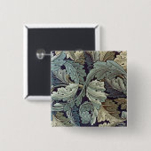 William Morris Acanthus Wallpaper Blätter Button (Vorne & Hinten)