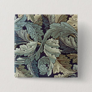 William Morris Acanthus Wallpaper Blätter Button