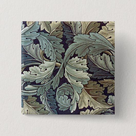 William Morris Acanthus Wallpaper Blätter Button (Vorderseite)