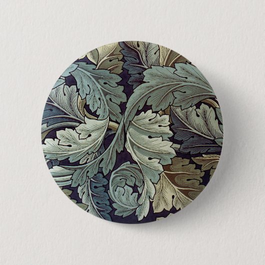William Morris Acanthus Wallpaper Blätter Button (Vorderseite)