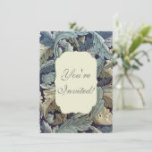 William Morris Acanthus Wallpaper Blätter Einladung (Stehend Vorderseite)