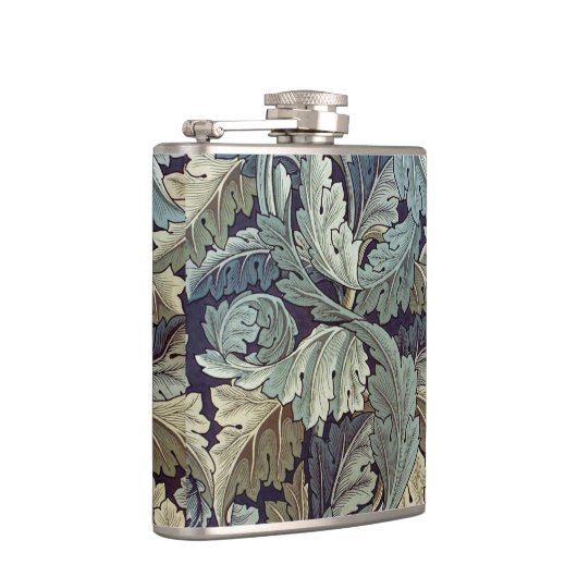 William Morris Acanthus Wallpaper Blätter Flachmann (Rechts)