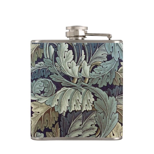 William Morris Acanthus Wallpaper Blätter Flachmann (Rückseite)